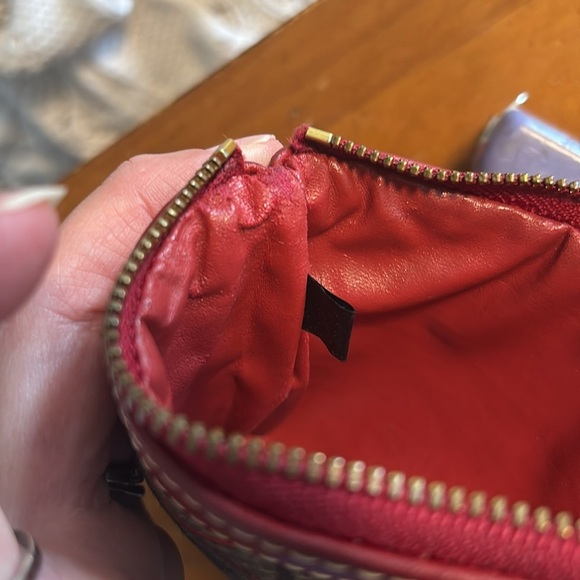 Dooney & Bourke Brown and Red Wristlet Pouch - Picture 5 of 5